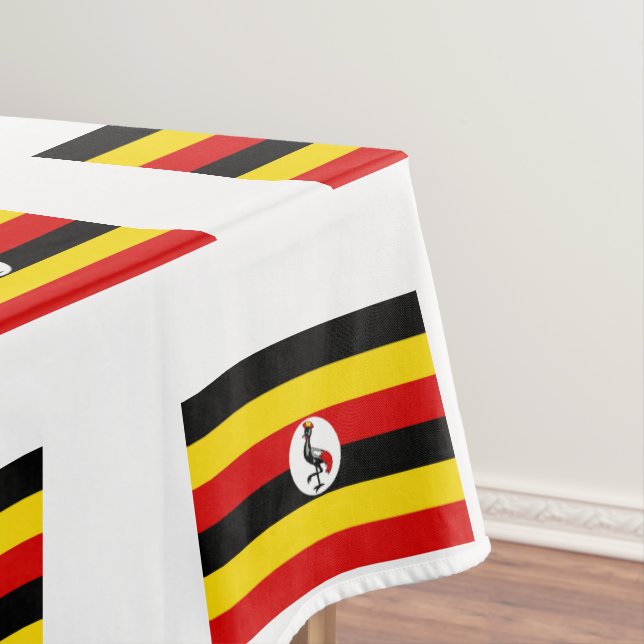 UGANDA FLAG MAP Stylish Patriotic Ugandan Tablecloth (In Situ)