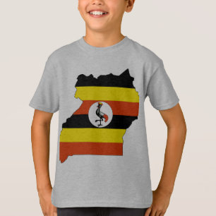 Uganda flag map T-Shirt