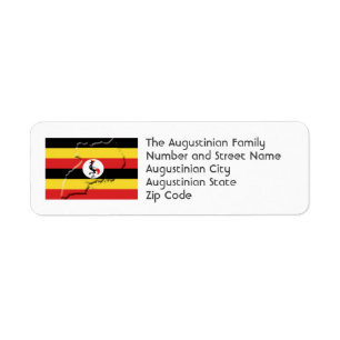 UGANDA FLAG Personalized Return Address