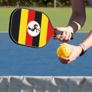 Uganda flag pickleball paddle