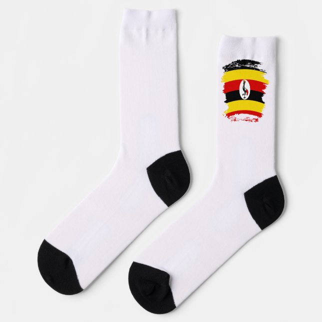 Uganda flag socks (Left)