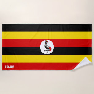 Uganda Flag Splendid Patriotic Beach Towel