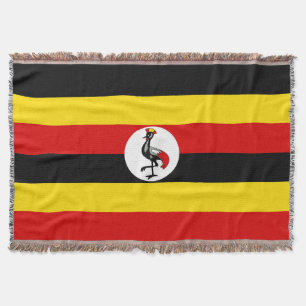 Uganda flag throw blanket