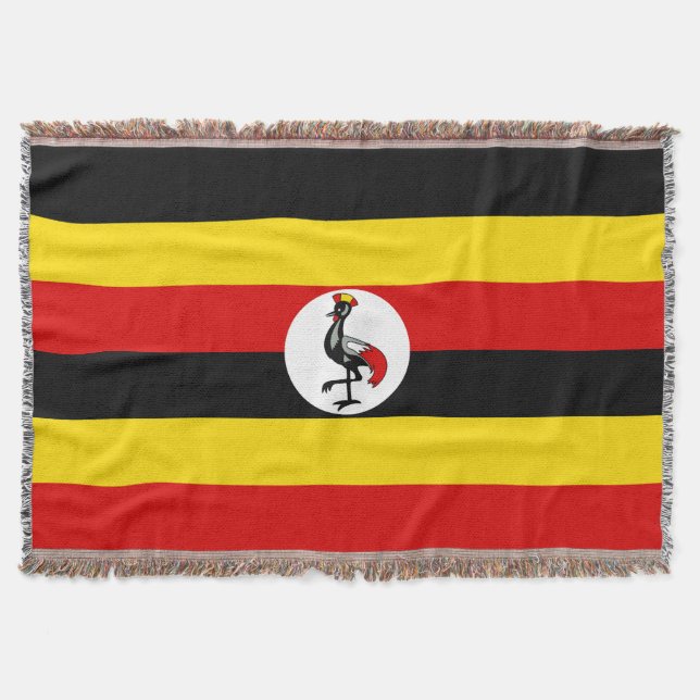 Uganda flag throw blanket (Front)