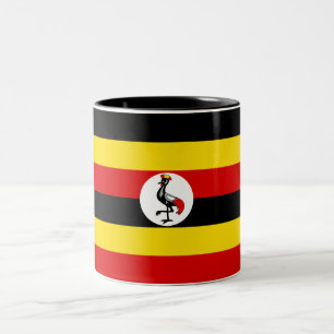 Uganda Flag Two-Tone Coffee Mug