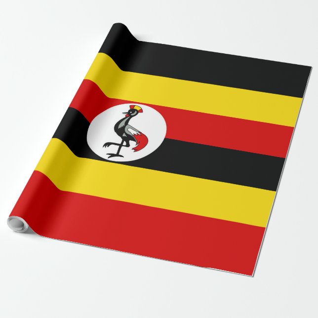 Uganda flag wrapping paper (Unrolled)