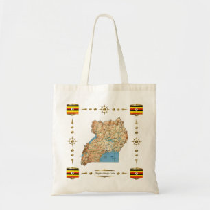 Uganda Map + Flags Bag