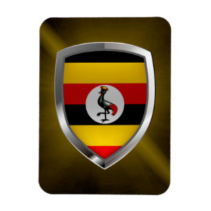 Uganda Metallic Emblem Magnet