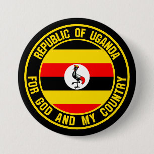 Uganda Round Emblem 3 Inch Round Button