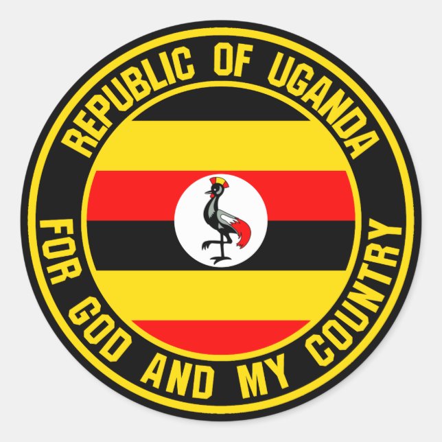 Uganda Round Emblem Classic Round Sticker (Front)