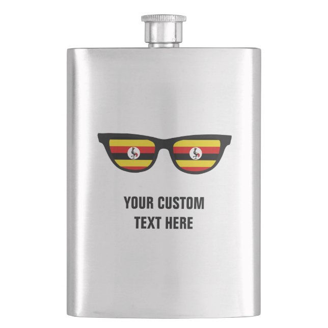 Uganda Shades custom flask (Front)
