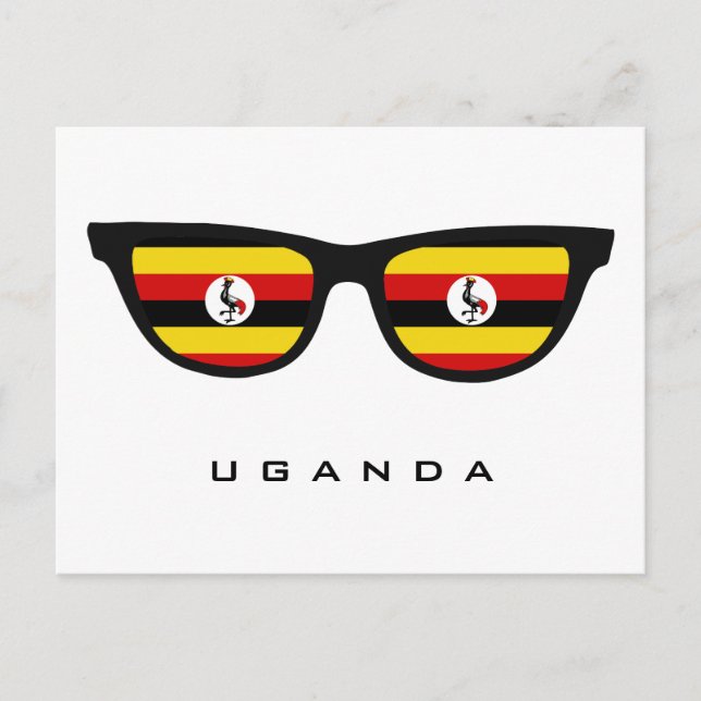 Uganda Shades texte personnalisé et carte postale  (Devant)