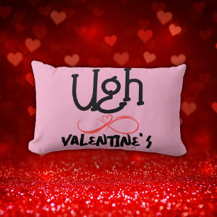 Ugh Valentine's - Was Mine on pink   Lumbar Pillow
