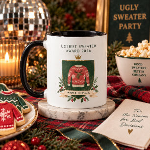 Ugliest Sweater Award 1st Place Winner Mug