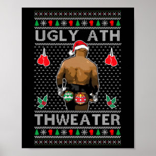Ugly Ath Sweater Merry Christmas Poster