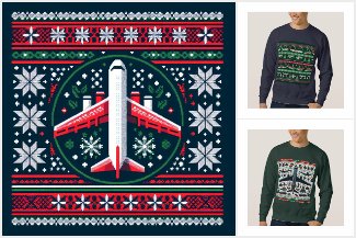 Ugly Aviation Themed Christmas Sweaters! 