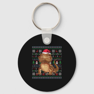 Ugly Bearded Dragon Lovers Xmas Sweater Santa Chri Keychain