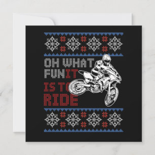 Ugly Bike Christmas Motocross Motorcycle Xmas Gift Invitation