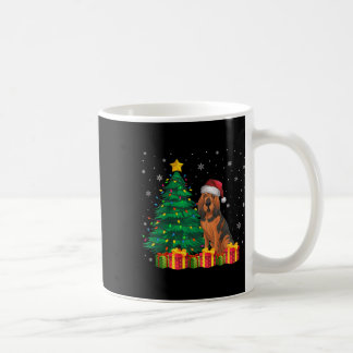 Ugly Bloodhound Santa Hat Christmas Lights Dog Lov Coffee Mug