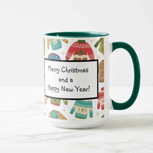 Ugly But Cute Ugly Christmas Sweaters Holiday Mug (Right)