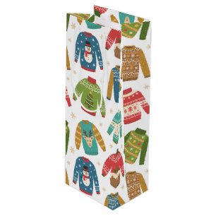 Ugly But Cute Ugly Christmas Sweaters Holiday Wine Gift Bag