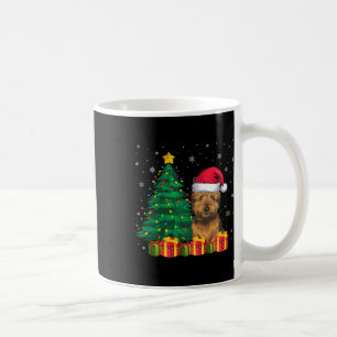 Ugly Cairn Terrier Santa Hat Christmas Lights Dog  Coffee Mug