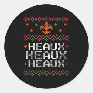 Ugly Cajun Christmas Xmas New Orleans Southern Lou Classic Round Sticker