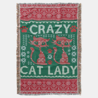 Ugly Cat Lady Sweater Blanket Christmas Gift