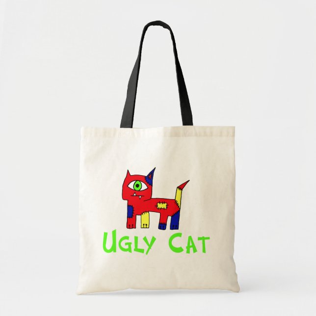 Ugly  Cat Tote Bag (Front)
