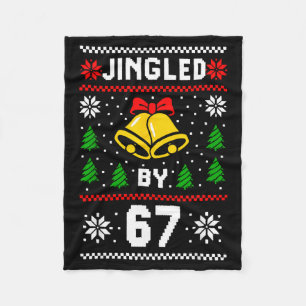 Ugly Christmas 67 Meme Design Funny Six Seven Hand Fleece Blanket