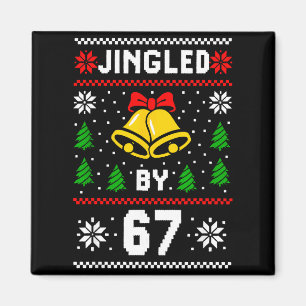 Ugly Christmas 67 Meme Design Funny Six Seven Hand Magnet
