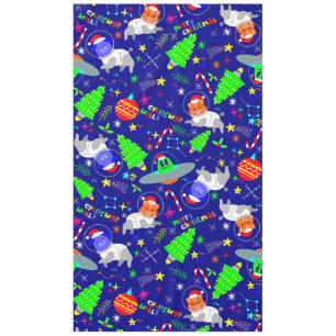 ugly christmas alien santa dog cat tablecloth
