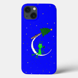 ugly christmas alien xmas tree moon iPhone 13 case