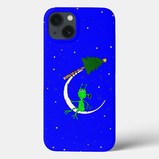 ugly christmas alien xmas tree moon Case-Mate iPhone case (Back)