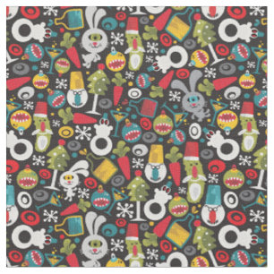 Ugly Christmas and Happy New Year Fabric