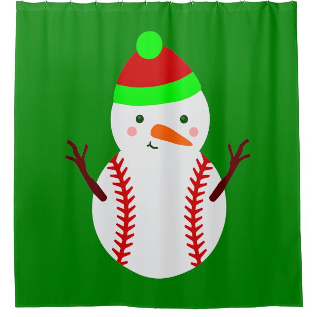 ugly christmas baseball snowman funny (Front)