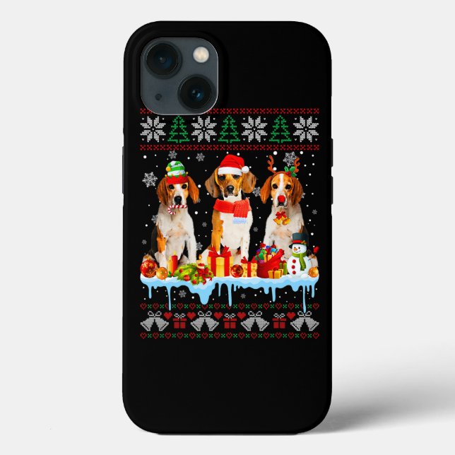 Ugly Christmas Beagle Dog Santa Xmas Dog Costume 7 Case-Mate iPhone Case (Back)