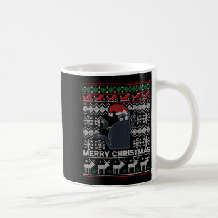 Ugly Christmas Black Cat Merry Christmas Gift  Coffee Mug