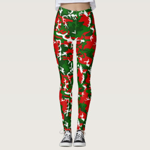 ugly christmas camo camouflage leggings