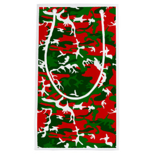 ugly christmas camo camouflage small gift bag