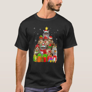 Ugly Christmas Cat Tree Norwegian Forest Cat Xmas T-Shirt