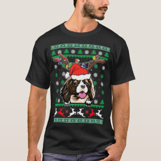 Ugly Christmas Cavalier King Charles Spaniel Reind T-Shirt