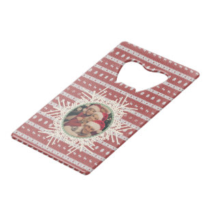 Ugly Christmas Chic red-based Credit Card Bottle Opener