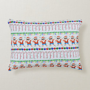 Ugly Christmas Dabbing Santa Accent Pillow