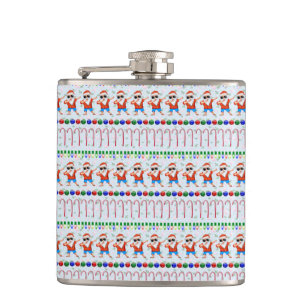 Ugly Christmas Dabbing Santa Hip Flask