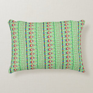 Ugly Christmas Dabbing Santa On Holiday Green Accent Pillow