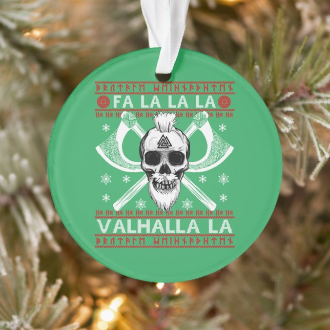 Ugly Christmas Design Fa-La-La Valhalla Ornament (Tree)