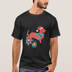 ugly christmas dog santa xmas snowflake weiner dac T-Shirt
