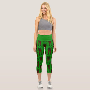 ugly christmas frankenstein spookmas creepmas capri leggings