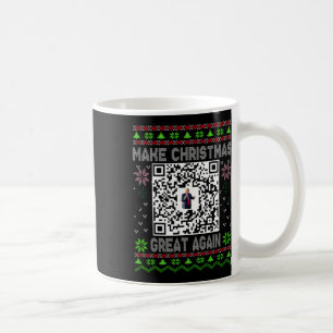 Ugly Christmas Funny Qr President Trump Dance Code Coffee Mug